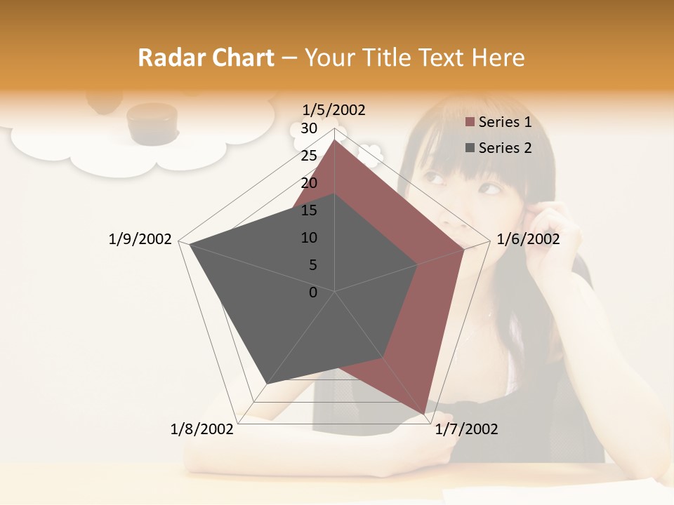 Young Girl With A Chocolate Food Craving PowerPoint Template