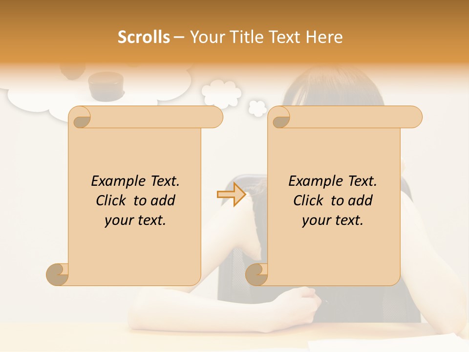 Young Girl With A Chocolate Food Craving PowerPoint Template