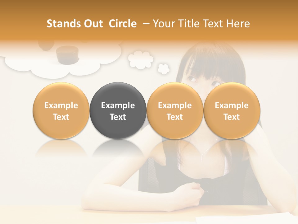 Young Girl With A Chocolate Food Craving PowerPoint Template