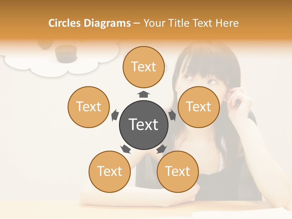 Young Girl With A Chocolate Food Craving PowerPoint Template