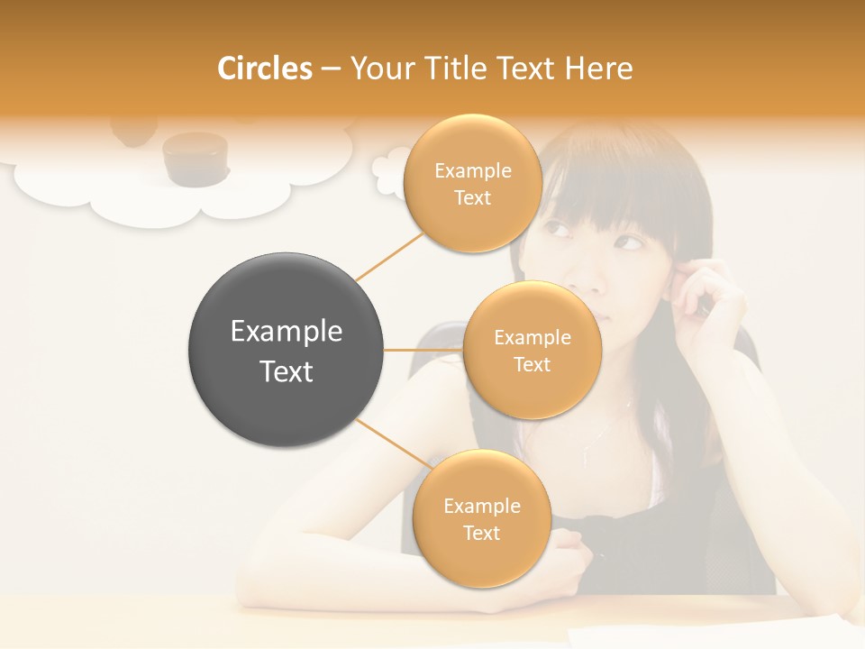 Young Girl With A Chocolate Food Craving PowerPoint Template