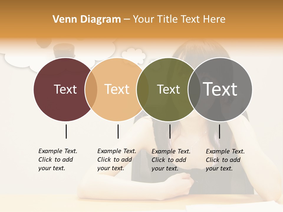 Young Girl With A Chocolate Food Craving PowerPoint Template