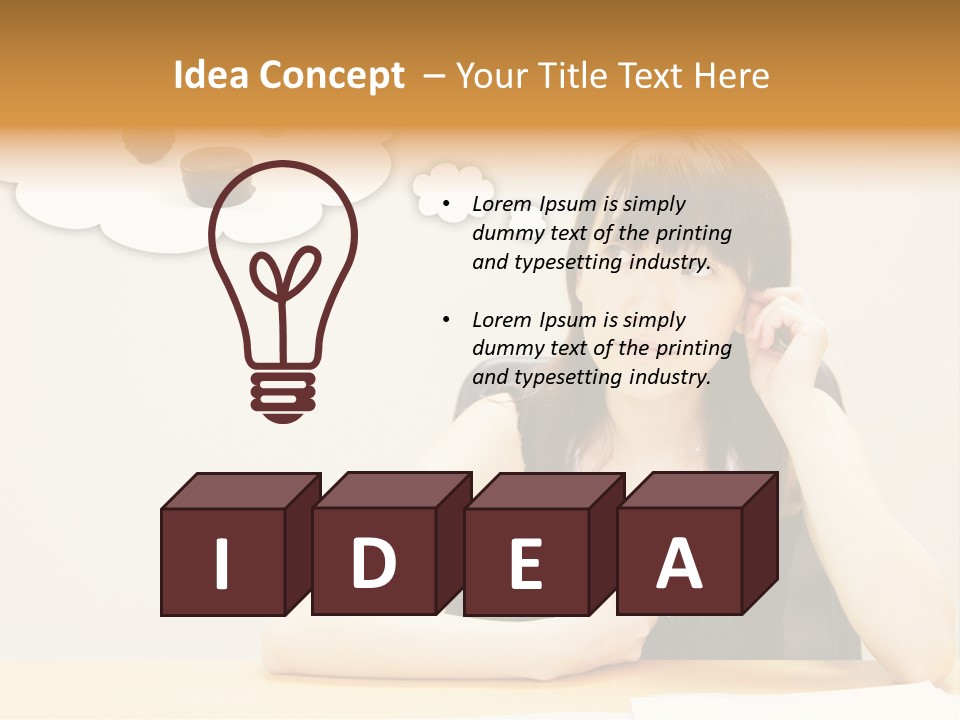 Young Girl With A Chocolate Food Craving PowerPoint Template