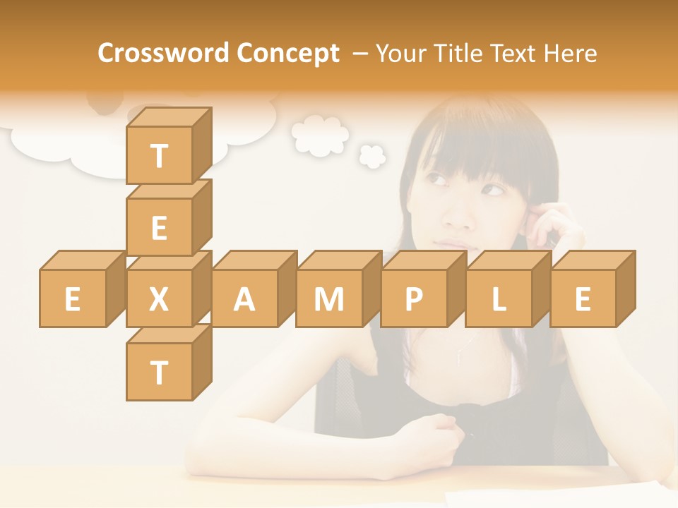 Young Girl With A Chocolate Food Craving PowerPoint Template