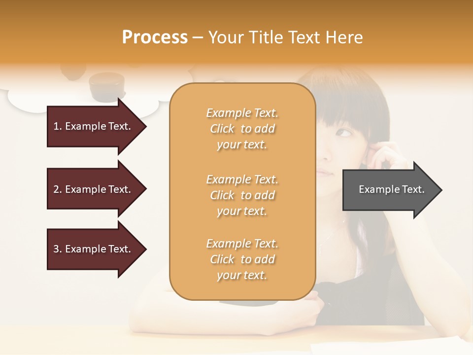 Young Girl With A Chocolate Food Craving PowerPoint Template