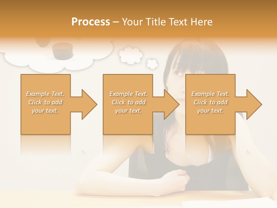 Young Girl With A Chocolate Food Craving PowerPoint Template