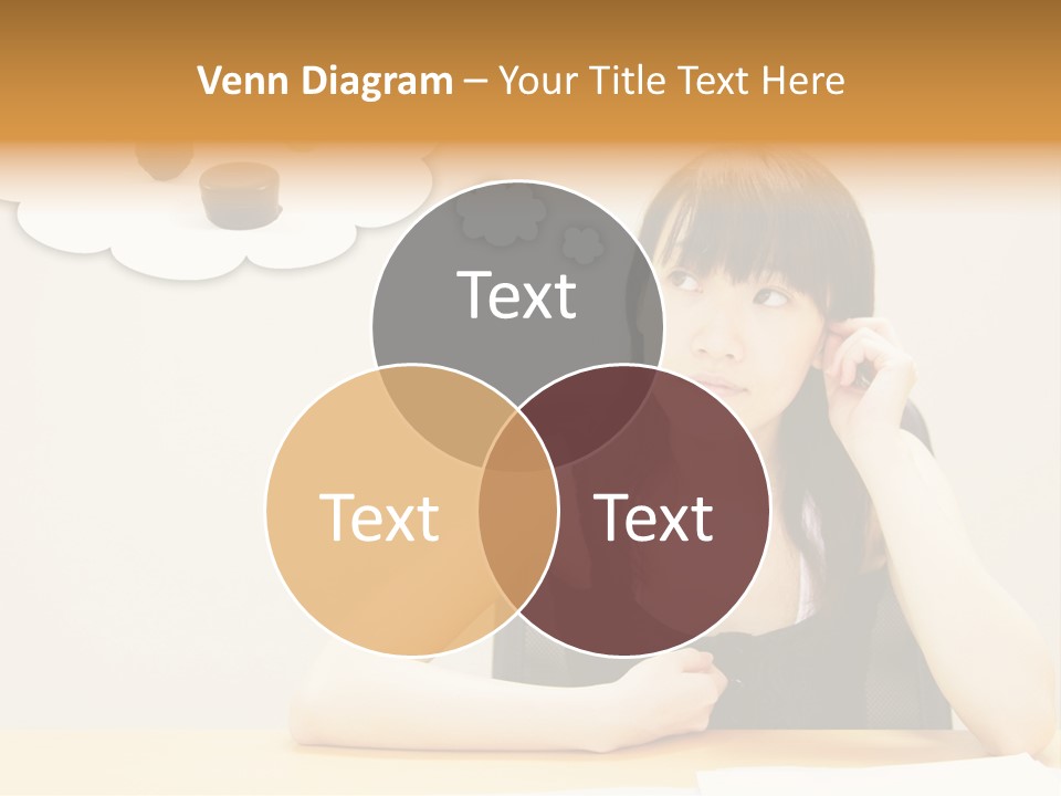 Young Girl With A Chocolate Food Craving PowerPoint Template