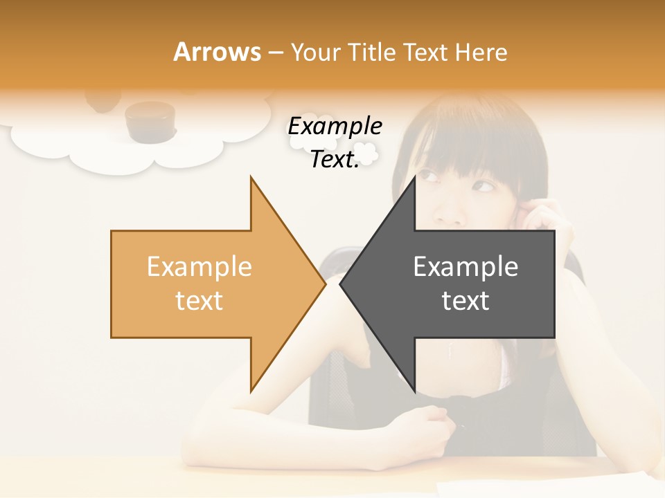 Young Girl With A Chocolate Food Craving PowerPoint Template