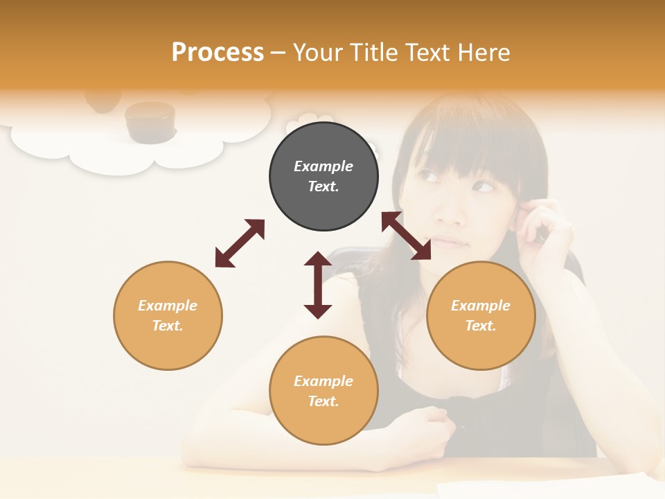 Young Girl With A Chocolate Food Craving PowerPoint Template