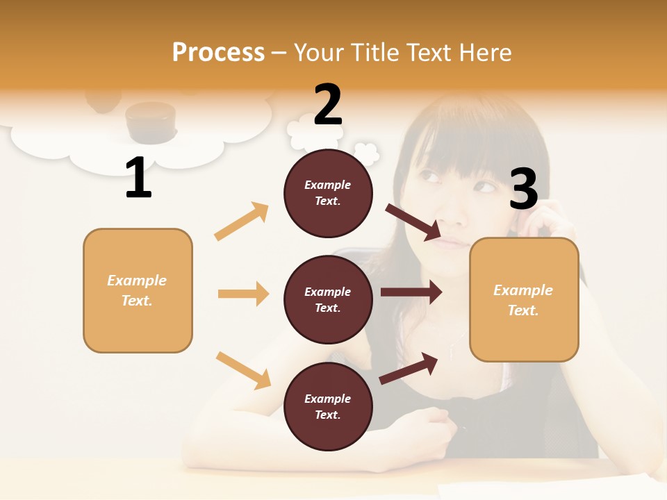 Young Girl With A Chocolate Food Craving PowerPoint Template