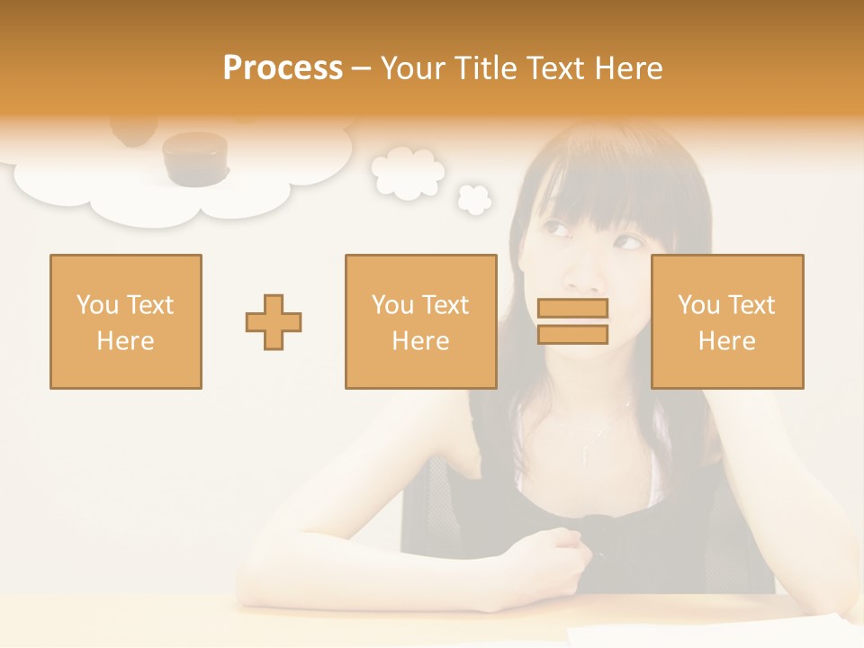 Young Girl With A Chocolate Food Craving PowerPoint Template