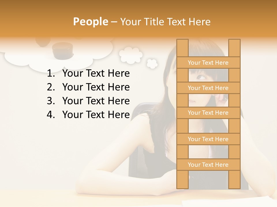 Young Girl With A Chocolate Food Craving PowerPoint Template