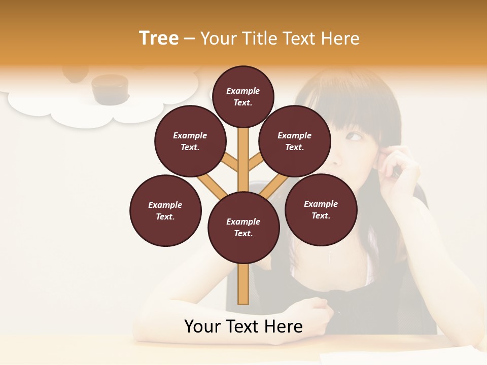 Young Girl With A Chocolate Food Craving PowerPoint Template