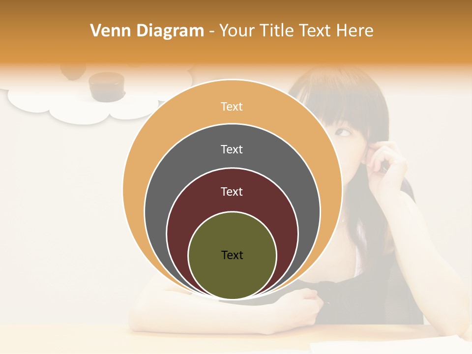 Young Girl With A Chocolate Food Craving PowerPoint Template