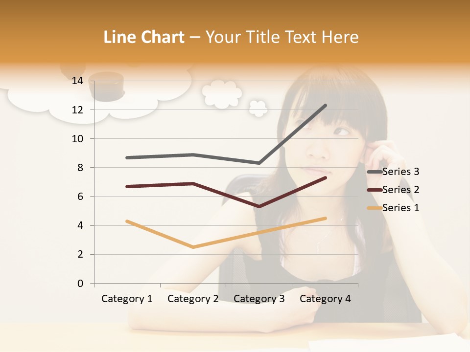Young Girl With A Chocolate Food Craving PowerPoint Template