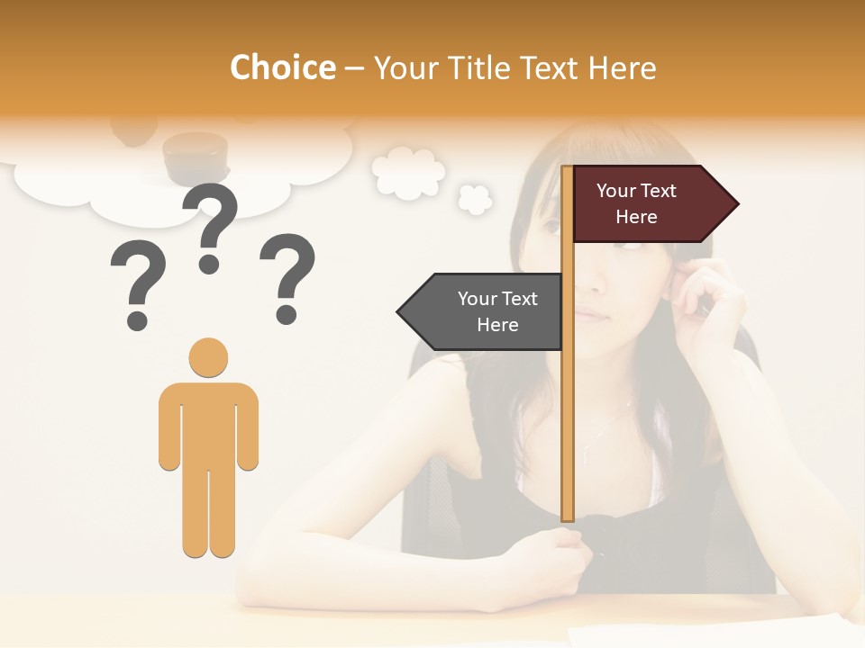 Young Girl With A Chocolate Food Craving PowerPoint Template