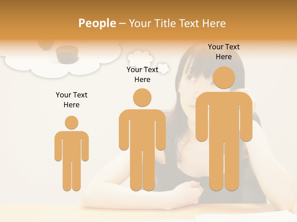 Young Girl With A Chocolate Food Craving PowerPoint Template