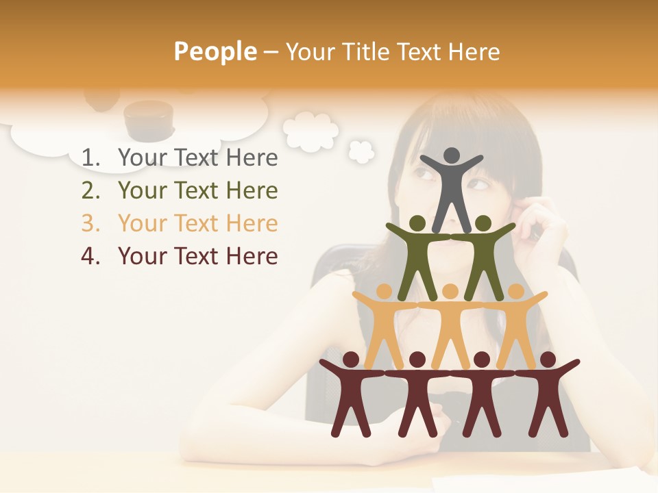 Young Girl With A Chocolate Food Craving PowerPoint Template