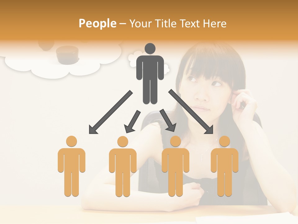 Young Girl With A Chocolate Food Craving PowerPoint Template