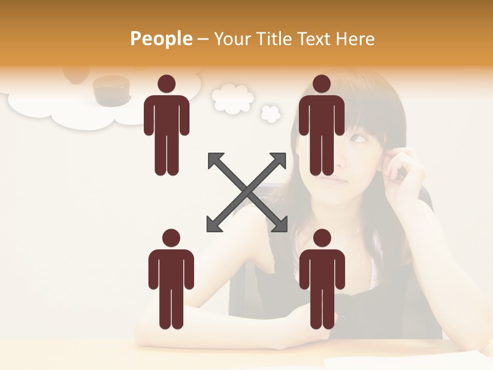 Young Girl With A Chocolate Food Craving PowerPoint Template