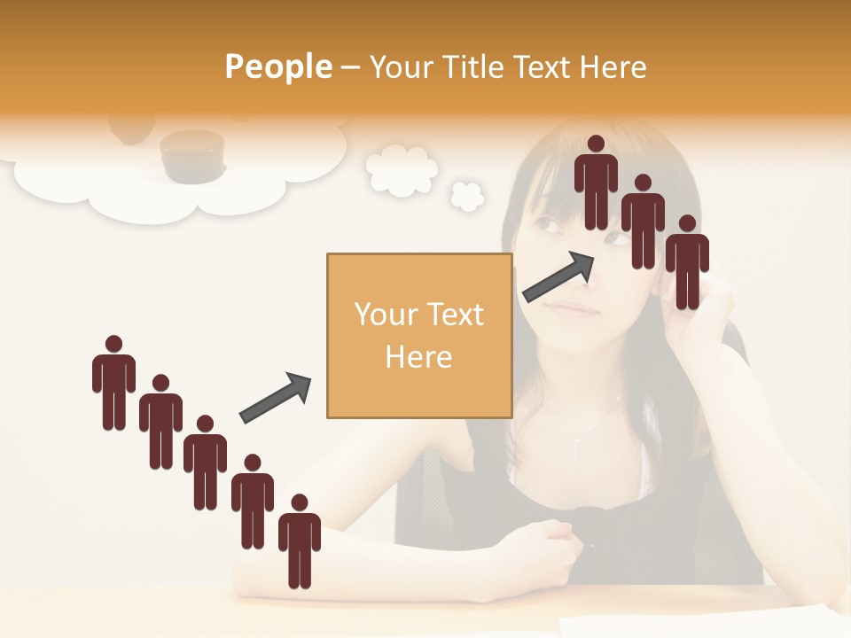 Young Girl With A Chocolate Food Craving PowerPoint Template