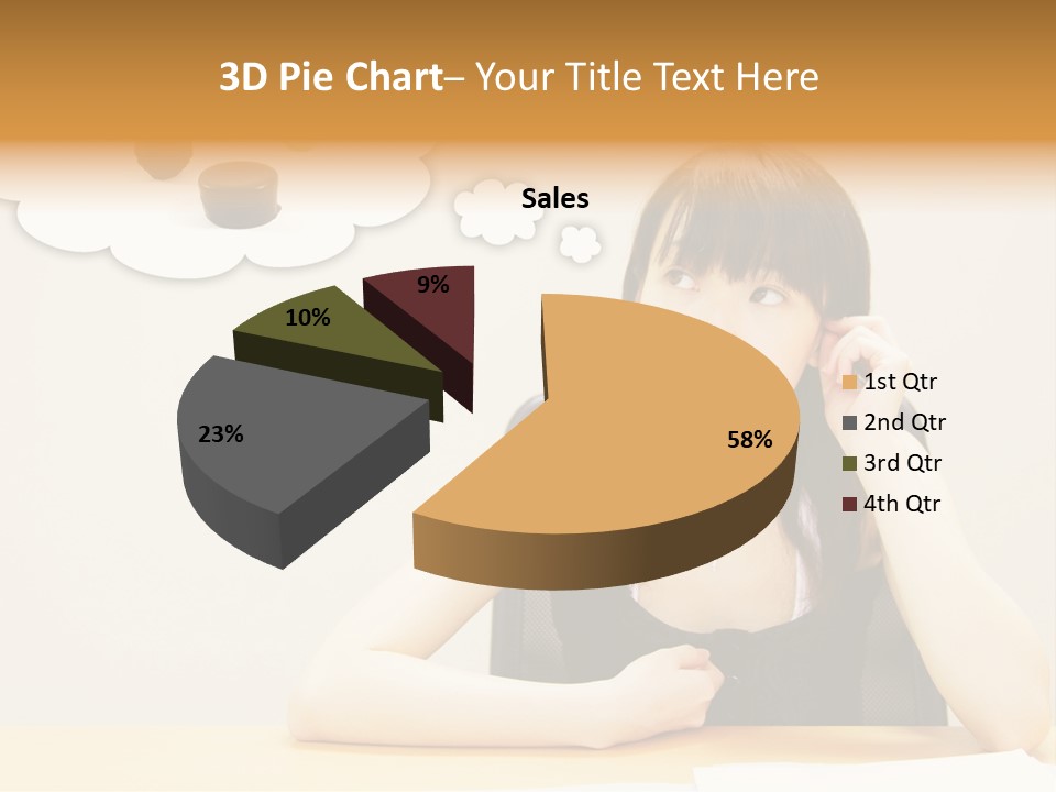 Young Girl With A Chocolate Food Craving PowerPoint Template