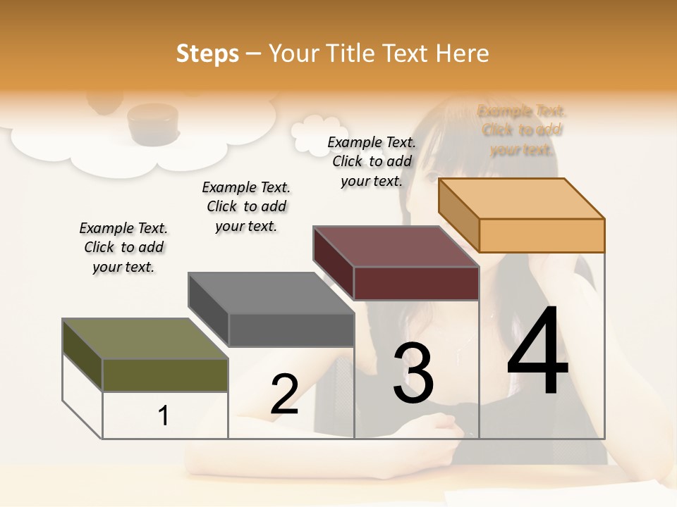 Young Girl With A Chocolate Food Craving PowerPoint Template