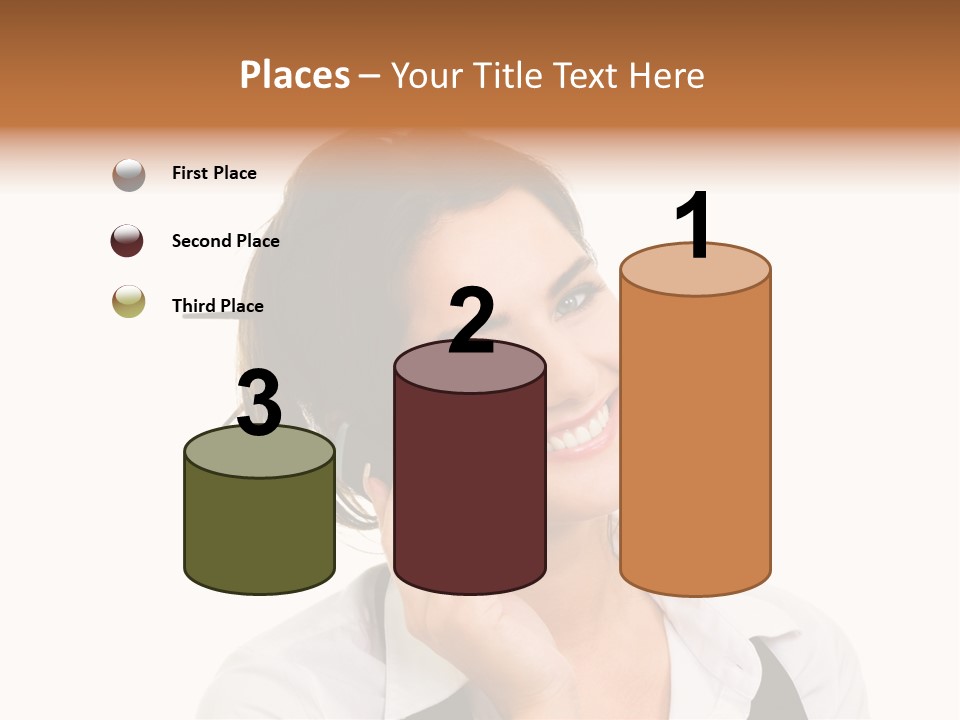 Young Woman With Big Amazaing Smile Speaking On Cell Phone PowerPoint Template