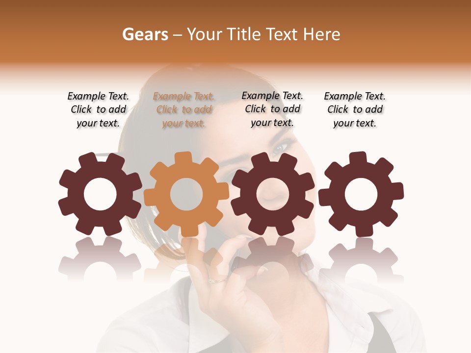 Young Woman With Big Amazaing Smile Speaking On Cell Phone PowerPoint Template