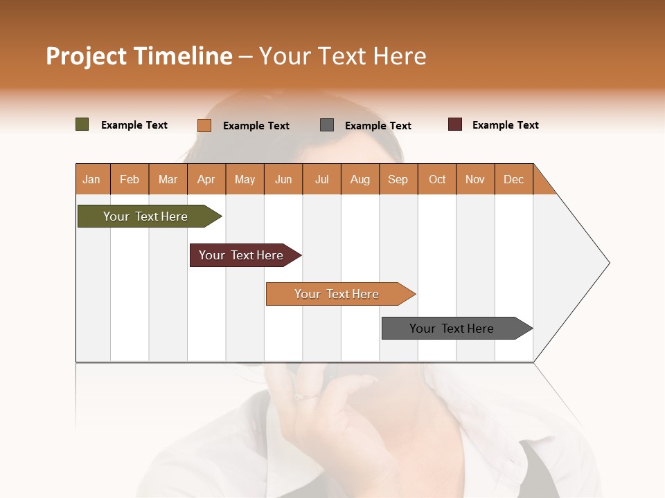 Young Woman With Big Amazaing Smile Speaking On Cell Phone PowerPoint Template