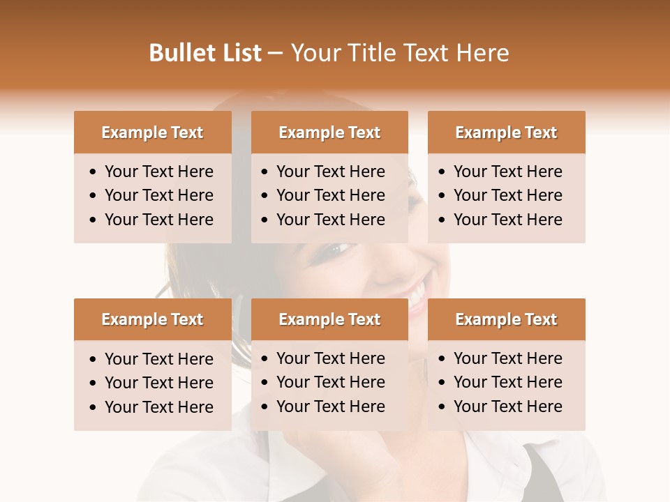 Young Woman With Big Amazaing Smile Speaking On Cell Phone PowerPoint Template