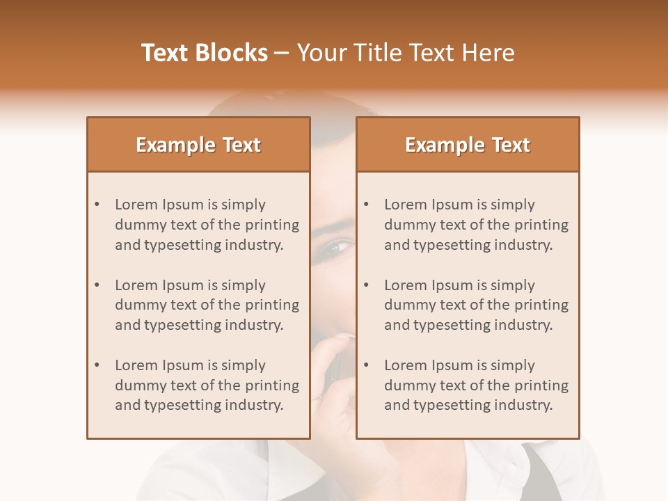 Young Woman With Big Amazaing Smile Speaking On Cell Phone PowerPoint Template