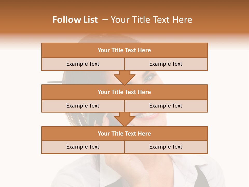 Young Woman With Big Amazaing Smile Speaking On Cell Phone PowerPoint Template