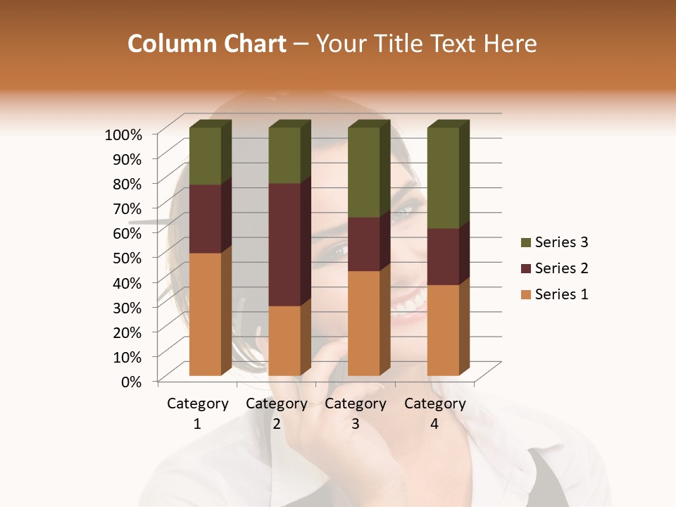 Young Woman With Big Amazaing Smile Speaking On Cell Phone PowerPoint Template