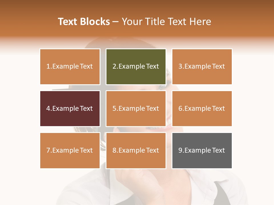 Young Woman With Big Amazaing Smile Speaking On Cell Phone PowerPoint Template