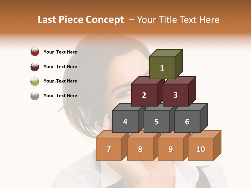 Young Woman With Big Amazaing Smile Speaking On Cell Phone PowerPoint Template