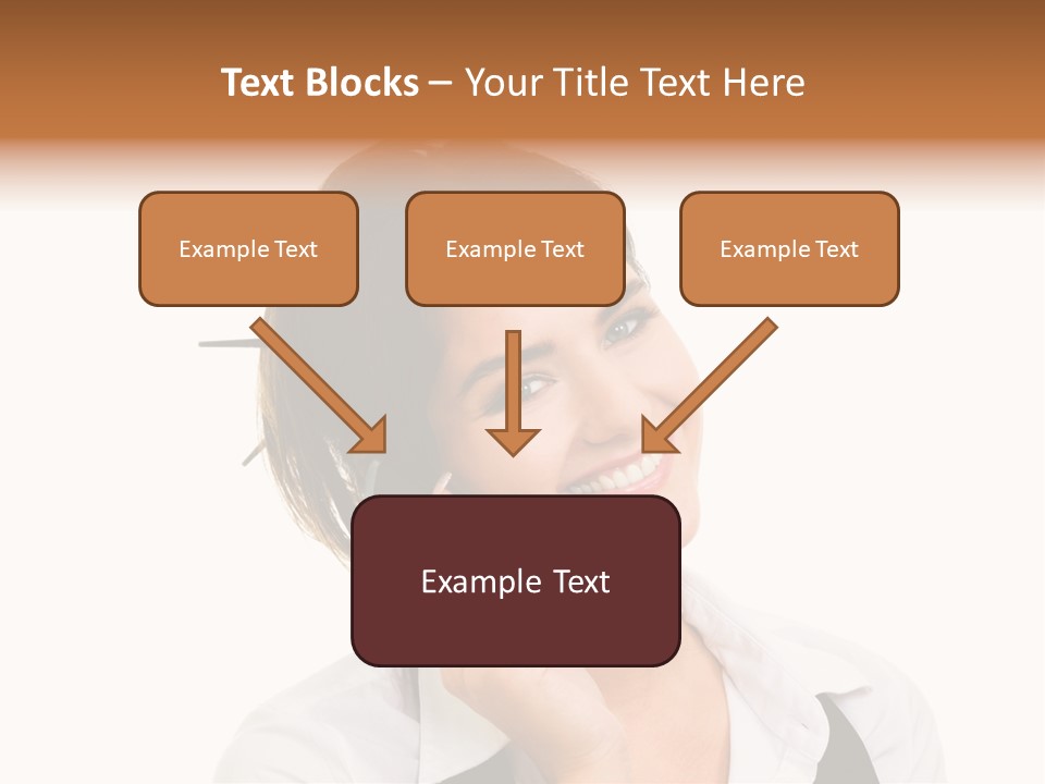 Young Woman With Big Amazaing Smile Speaking On Cell Phone PowerPoint Template