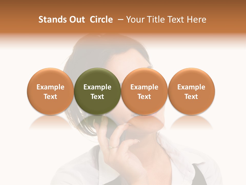 Young Woman With Big Amazaing Smile Speaking On Cell Phone PowerPoint Template