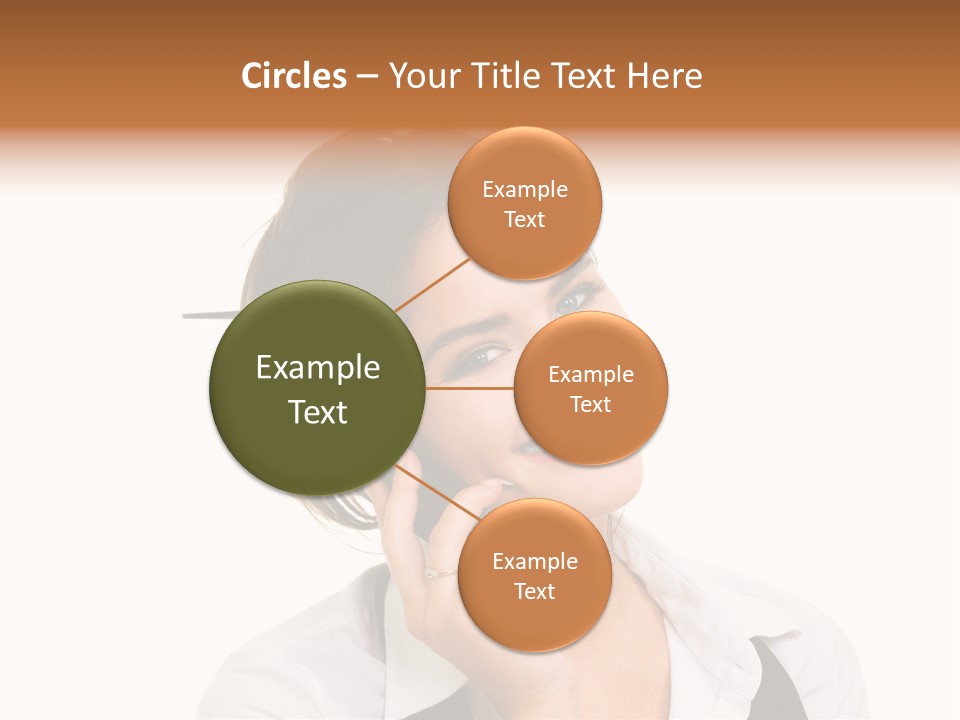 Young Woman With Big Amazaing Smile Speaking On Cell Phone PowerPoint Template