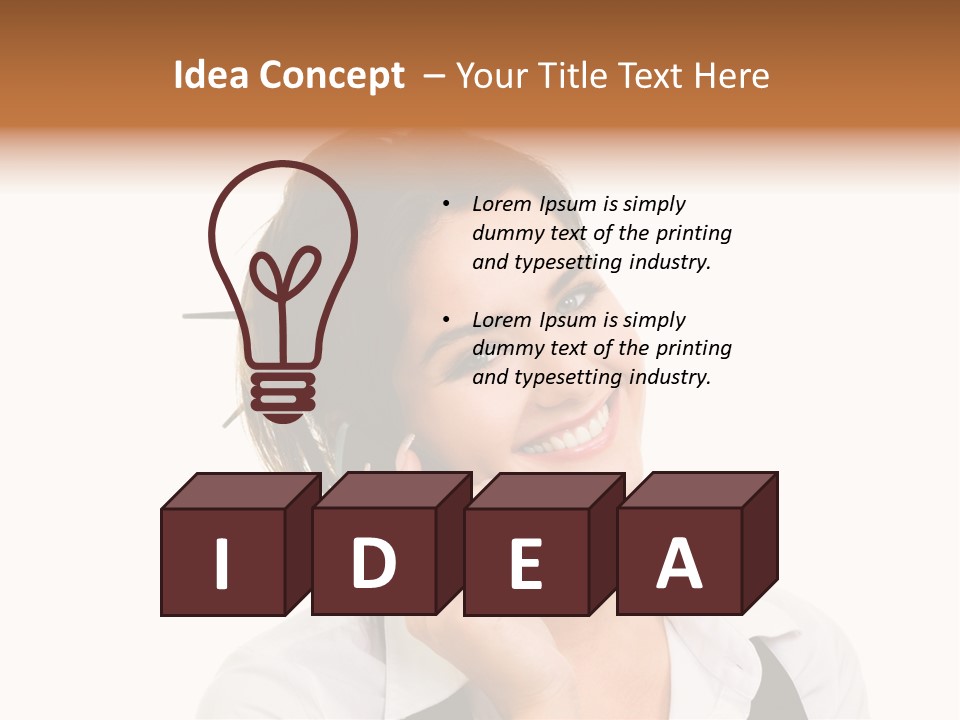 Young Woman With Big Amazaing Smile Speaking On Cell Phone PowerPoint Template