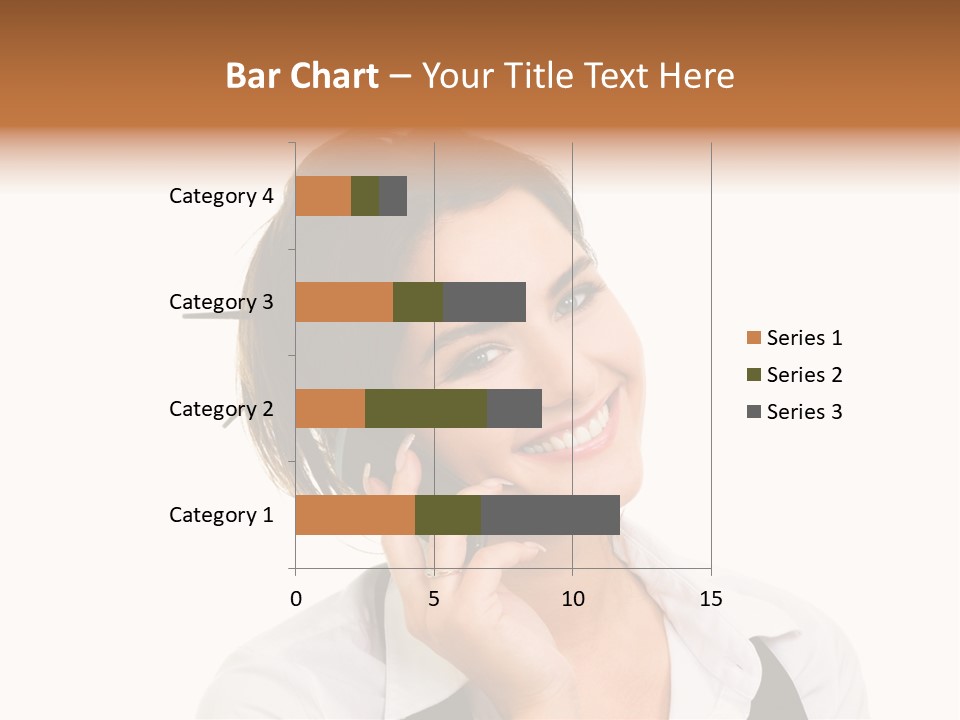 Young Woman With Big Amazaing Smile Speaking On Cell Phone PowerPoint Template