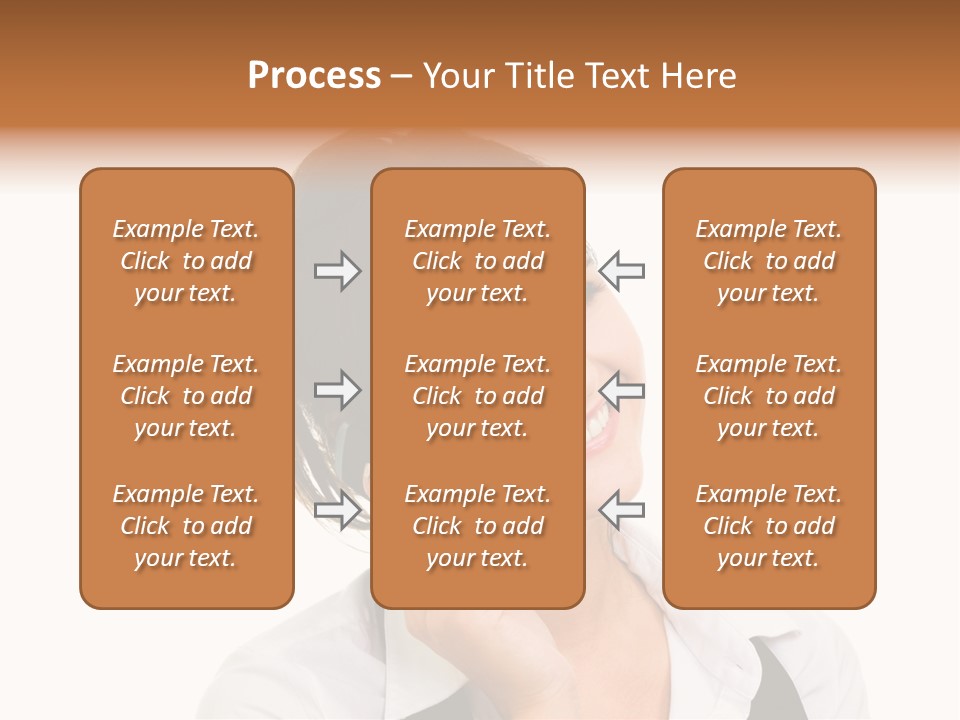 Young Woman With Big Amazaing Smile Speaking On Cell Phone PowerPoint Template