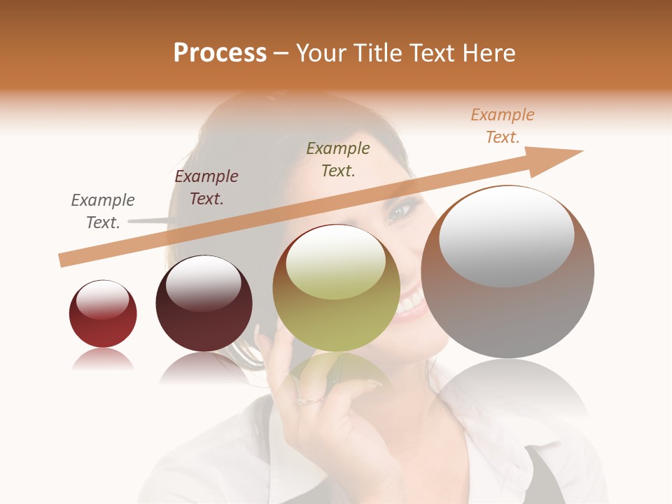 Young Woman With Big Amazaing Smile Speaking On Cell Phone PowerPoint Template