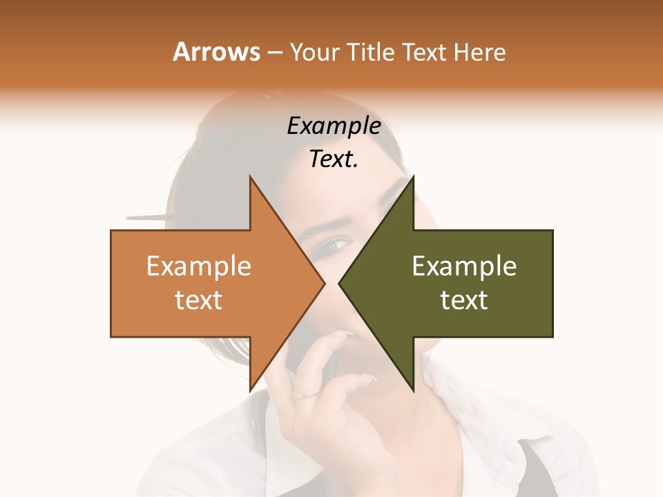 Young Woman With Big Amazaing Smile Speaking On Cell Phone PowerPoint Template