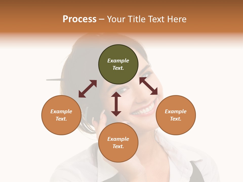 Young Woman With Big Amazaing Smile Speaking On Cell Phone PowerPoint Template