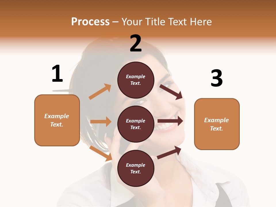 Young Woman With Big Amazaing Smile Speaking On Cell Phone PowerPoint Template