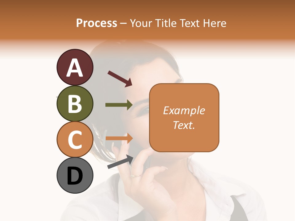 Young Woman With Big Amazaing Smile Speaking On Cell Phone PowerPoint Template