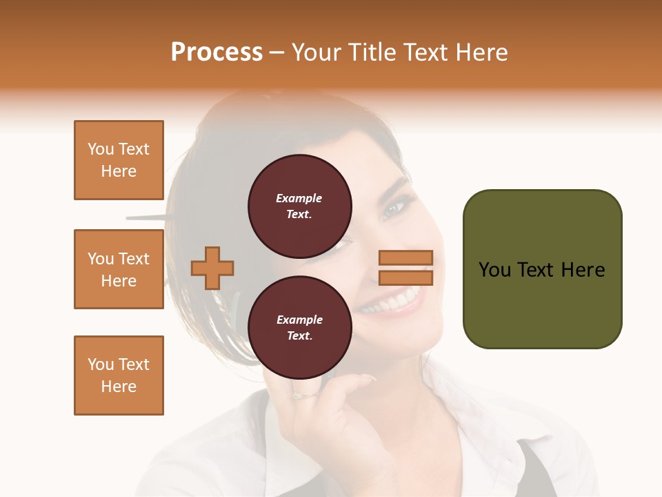 Young Woman With Big Amazaing Smile Speaking On Cell Phone PowerPoint Template