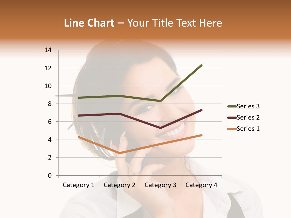 Young Woman With Big Amazaing Smile Speaking On Cell Phone PowerPoint Template