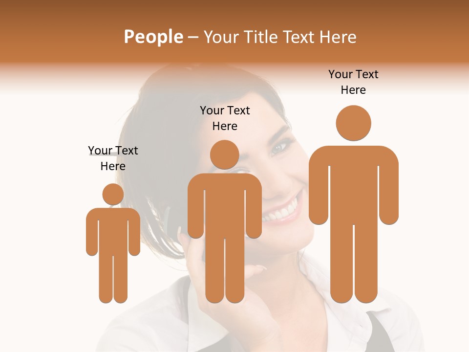 Young Woman With Big Amazaing Smile Speaking On Cell Phone PowerPoint Template